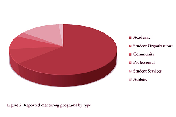 Reported mentoring programs by type